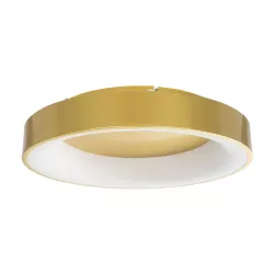 SALEM 61235 Μοντέρνο Φωτιστικό Οροφής LED 75W 8625lm 120° AC 220-240V IP20 Ρυθμιζόμενο Λευκό CCT με Χειριστήριο από 2700K έως 6000K Dimmable - Lumileds SMD Chip - Χρυσό - Μ45 x Π45 x Υ9.5cm - 3 Χρόνια Εγγύηση