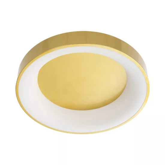 SALEM 61235 Μοντέρνο Φωτιστικό Οροφής LED 75W 8625lm 120° AC 220-240V IP20 Ρυθμιζόμενο Λευκό CCT με Χειριστήριο από 2700K έως 6000K Dimmable - Lumileds SMD Chip - Χρυσό - Μ45 x Π45 x Υ9.5cm - 3 Χρόνια Εγγύηση