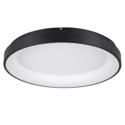 SALEM 61237 Μοντέρνο Φωτιστικό Οροφής LED 105W 12075lm 120° AC 220-240V IP20 Ρυθμιζόμενο Λευκό CCT με Χειριστήριο από 2700K έως 6000K Dimmable - Lumileds SMD Chip - Μαύρο Ματ - Μ60 x Π60 x Υ8.5cm - 3 Χρόνια Εγγύηση