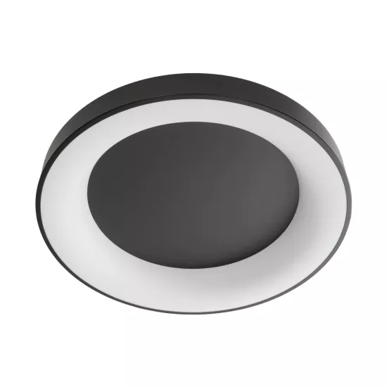 SALEM 61237 Μοντέρνο Φωτιστικό Οροφής LED 105W 12075lm 120° AC 220-240V IP20 Ρυθμιζόμενο Λευκό CCT με Χειριστήριο από 2700K έως 6000K Dimmable - Lumileds SMD Chip - Μαύρο Ματ - Μ60 x Π60 x Υ9.5cm - 3 Χρόνια Εγγύηση