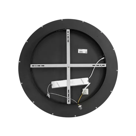 SALEM 61237 Μοντέρνο Φωτιστικό Οροφής LED 105W 12075lm 120° AC 220-240V IP20 Ρυθμιζόμενο Λευκό CCT με Χειριστήριο από 2700K έως 6000K Dimmable - Lumileds SMD Chip - Μαύρο Ματ - Μ60 x Π60 x Υ9.5cm - 3 Χρόνια Εγγύηση