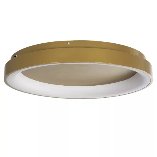 SALEM 61239 Μοντέρνο Φωτιστικό Οροφής LED 105W 12075lm 120° AC 220-240V IP20 Ρυθμιζόμενο Λευκό CCT με Χειριστήριο από 2700K έως 6000K Dimmable - Lumileds SMD Chip - Χρυσό - Μ60 x Π60 x Υ9.5cm - 3 Χρόνια Εγγύηση