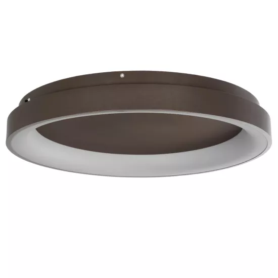 SALEM 61240 Μοντέρνο Φωτιστικό Οροφής LED 105W 12075lm 120° AC 220-240V IP20 Ρυθμιζόμενο Λευκό CCT με Χειριστήριο από 2700K έως 6000K Dimmable - Lumileds SMD Chip - Καφέ Ματ - Μ60 x Π60 x Υ9.5cm - 3 Χρόνια Εγγύηση