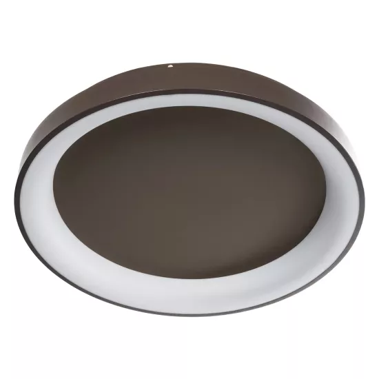 SALEM 61240 Μοντέρνο Φωτιστικό Οροφής LED 105W 12075lm 120° AC 220-240V IP20 Ρυθμιζόμενο Λευκό CCT με Χειριστήριο από 2700K έως 6000K Dimmable - Lumileds SMD Chip - Καφέ Ματ - Μ60 x Π60 x Υ9.5cm - 3 Χρόνια Εγγύηση