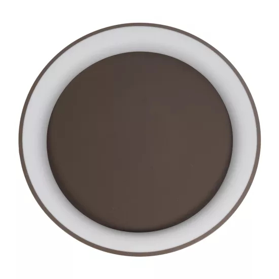 SALEM 61240 Μοντέρνο Φωτιστικό Οροφής LED 105W 12075lm 120° AC 220-240V IP20 Ρυθμιζόμενο Λευκό CCT με Χειριστήριο από 2700K έως 6000K Dimmable - Lumileds SMD Chip - Καφέ Ματ - Μ60 x Π60 x Υ9.5cm - 3 Χρόνια Εγγύηση