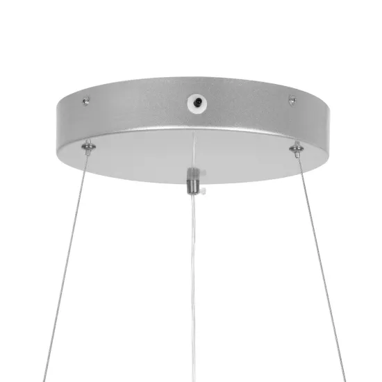 SALEM 61242 Μοντέρνο Κρεμαστό Φωτιστικό Οροφής LED 75W 8625lm 120° AC 220-240V IP20 Ρυθμιζόμενο Λευκό CCT με Χειριστήριο από 2700K έως 6000K Dimmable - Lumileds SMD Chip - Γκρι - Μ45 x Π45 x Υ7cm - 3 Χρόνια Εγγύηση