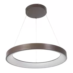 SALEM 61248 Μοντέρνο Κρεμαστό Φωτιστικό Οροφής LED 105W 12075lm 120° AC 220-240V IP20 Ρυθμιζόμενο Λευκό CCT με Χειριστήριο από 2700K έως 6000K Dimmable - Lumileds SMD Chip - Καφέ Ματ - Μ60 x Π60 x Υ7cm - 3 Χρόνια Εγγύηση