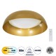 ANATOLIA 61263 Πλαφονιέρα Οροφής LED CCT 60W 6900lm 120° AC 220-240V - Εναλλαγή Φωτισμού μέσω Τηλεχειριστηρίου All In One Ψυχρό 6000k+Φυσικό 4500k+Θερμό 2700k Dimmable Φ43cm - Χρυσό - 3 Years Warranty