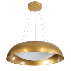 ANATOLIA 61270 Μοντέρνο Κρεμαστό Φωτιστικό Οροφής LED 75W 8625lm 120° AC 220-240V IP20 Ρυθμιζόμενο Λευκό CCT με Χειριστήριο από 2700K έως 6000K Dimmable - Lumileds SMD Chip - Χρυσό - Μ60 x Π60 x Υ12.5cm - 3 Χρόνια Εγγύηση