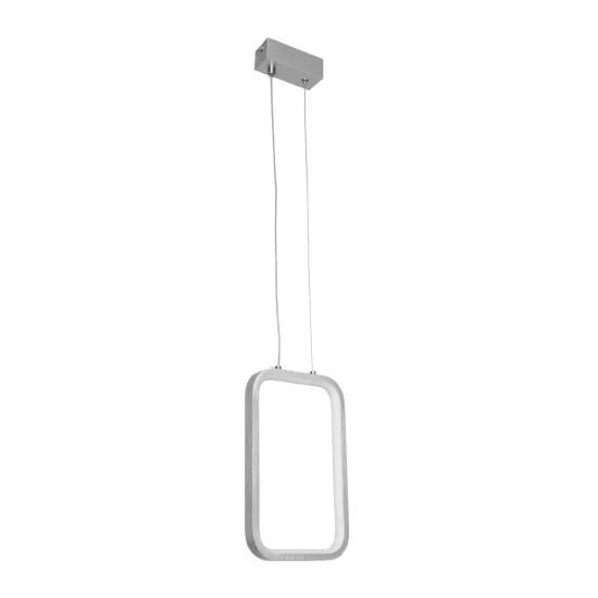 DEROBA 61300 Μοντέρνο Κρεμαστό Φωτιστικό Οροφής LED 12W 1320lm 360° AC 220-240V IP20 Ρυθμιζόμενο Λευκό CCT με On/Off 2700K/4500K/6000K - Lumileds SMD Chip - Νίκελ Βούρτσας - Μ16 x Π1.6 x Υ25.5cm - 3 Χρόνια Εγγύηση