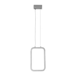 DEROBA 61300 Μοντέρνο Κρεμαστό Φωτιστικό Οροφής LED 12W 1320lm 360° AC 220-240V IP20 Ρυθμιζόμενο Λευκό CCT με On/Off 2700K/4500K/6000K - Lumileds SMD Chip - Νίκελ Βούρτσας - Μ16 x Π1.6 x Υ25.5cm - 3 Χρόνια Εγγύηση