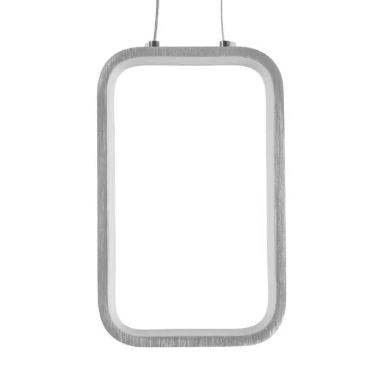 DEROBA 61300 Μοντέρνο Κρεμαστό Φωτιστικό Οροφής LED 12W 1320lm 360° AC 220-240V IP20 Ρυθμιζόμενο Λευκό CCT με On/Off 2700K/4500K/6000K - Lumileds SMD Chip - Νίκελ Βούρτσας - Μ16 x Π1.6 x Υ25.5cm - 3 Χρόνια Εγγύηση