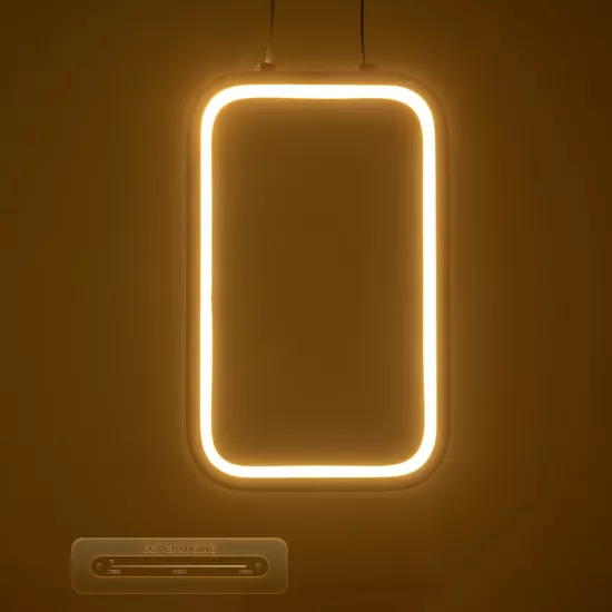 DEROBA 61300 Μοντέρνο Κρεμαστό Φωτιστικό Οροφής LED 12W 1320lm 360° AC 220-240V IP20 Ρυθμιζόμενο Λευκό CCT με On/Off 2700K/4500K/6000K - Lumileds SMD Chip - Νίκελ Βούρτσας - Μ16 x Π1.6 x Υ25.5cm - 3 Χρόνια Εγγύηση