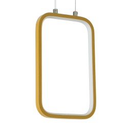 NEROBA 61301 Μοντέρνο Κρεμαστό Φωτιστικό Οροφής LED 12W 1320lm 360° AC 220-240V IP20 Ρυθμιζόμενο Λευκό CCT με On/Off 2700K/4500K/6000K - Lumileds SMD Chip - Χρυσό Βούρτσας - Μ16 x Π1.6 x Υ25.5cm - 3 Χρόνια Εγγύηση