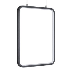 NEROBA 61302 Μοντέρνο Κρεμαστό Φωτιστικό Οροφής LED 18W 1980lm 360° AC 220-240V IP20 Ρυθμιζόμενο Λευκό CCT με On/Off 2700K/4500K/6000K - Lumileds SMD Chip - Μαύρο Ματ - Μ29 x Π2 x Υ36cm - 3 Χρόνια Εγγύηση