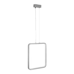 NEROBA 61304 Μοντέρνο Κρεμαστό Φωτιστικό Οροφής LED 18W 1980lm 360° AC 220-240V IP20 Ρυθμιζόμενο Λευκό CCT με On/Off 2700K/4500K/6000K - Lumileds SMD Chip - Νίκελ Βούρτσας - Μ29 x Π2 x Υ36cm - 3 Χρόνια Εγγύηση