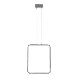 NEROBA 61304 Μοντέρνο Κρεμαστό Φωτιστικό Οροφής LED 18W 1980lm 360° AC 220-240V IP20 Ρυθμιζόμενο Λευκό CCT με On/Off 2700K/4500K/6000K - Lumileds SMD Chip - Νίκελ Βούρτσας - Μ29 x Π2 x Υ36cm - 3 Χρόνια Εγγύηση