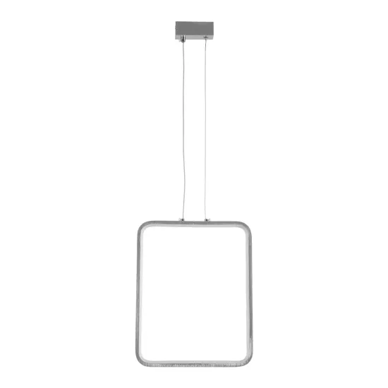 NEROBA 61304 Μοντέρνο Κρεμαστό Φωτιστικό Οροφής LED 18W 1980lm 360° AC 220-240V IP20 Ρυθμιζόμενο Λευκό CCT με On/Off 2700K/4500K/6000K - Lumileds SMD Chip - Νίκελ Βούρτσας - Μ29 x Π2 x Υ36cm - 3 Χρόνια Εγγύηση