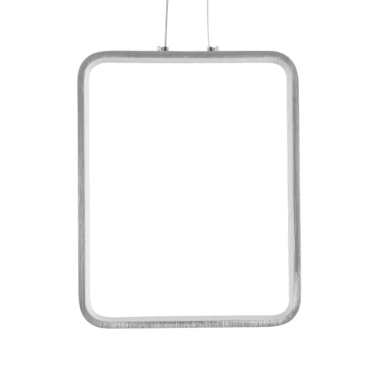 NEROBA 61304 Μοντέρνο Κρεμαστό Φωτιστικό Οροφής LED 18W 1980lm 360° AC 220-240V IP20 Ρυθμιζόμενο Λευκό CCT με On/Off 2700K/4500K/6000K - Lumileds SMD Chip - Νίκελ Βούρτσας - Μ29 x Π2 x Υ36cm - 3 Χρόνια Εγγύηση