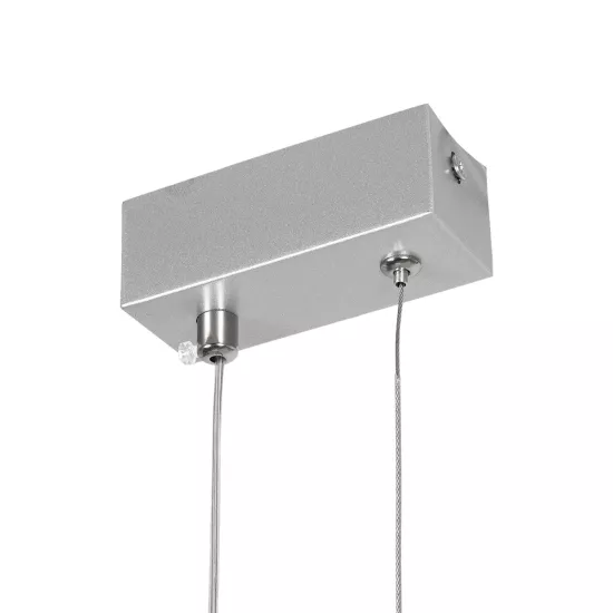 NEROBA 61304 Μοντέρνο Κρεμαστό Φωτιστικό Οροφής LED 18W 1980lm 360° AC 220-240V IP20 Ρυθμιζόμενο Λευκό CCT με On/Off 2700K/4500K/6000K - Lumileds SMD Chip - Νίκελ Βούρτσας - Μ29 x Π2 x Υ36cm - 3 Χρόνια Εγγύηση