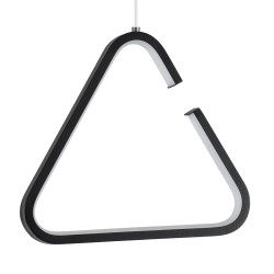 CEROBA 61307 Μοντέρνο Κρεμαστό Φωτιστικό Οροφής LED 12W 1320lm 360° AC 220-240V IP20 Ρυθμιζόμενο Λευκό CCT με On/Off 2700K/4500K/6000K - Lumileds SMD Chip - Μαύρο Ματ - Μ22 x Π2 x Υ22cm - 3 Χρόνια Εγγύηση