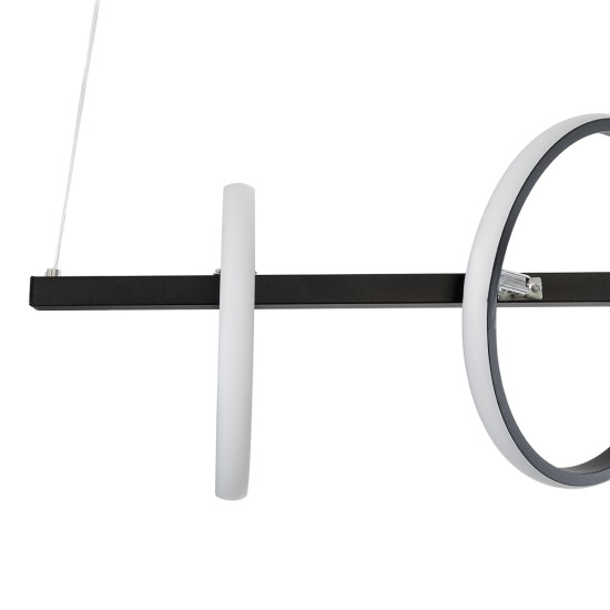 CIRCOLARE 61319 Κρεμαστό Φωτιστικό Οροφής Design LED CCT 75W 8400lm 360° AC 220-240V - Εναλλαγή Φωτισμού μέσω Τηλεχειριστηρίου All In One Ψυχρό 6000k+Φυσικό 4500k+Θερμό 2700k Dimmable Μ120 x Π25 x Υ25cm - Μαύρο - 3 Χρόνια Εγγύηση CIRCOLARE 61319 Κρεμαστό Φωτιστικό Οροφής Design LED CCT 75W 8400lm 360° AC 220-240V - Εναλλαγή Φωτισμού μέσω Τηλεχειριστηρίου All In One Ψυχρό 6000k+Φυσικό 4500k+Θερμό 2700k Dimmable Μ120 x Π25 x Υ25cm - Μαύρο - 3 Χρόνια Εγγύηση