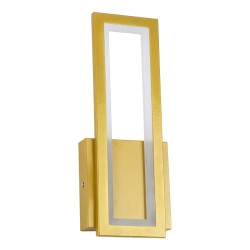 TIARA 61328 Μοντέρνο Φωτιστικό Τοίχου - Απλίκα LED 12W 1440lm 300° AC 220-240V IP20 Ρυθμιζόμενο Λευκό CCT με On/Off 2700K/4500K/6000K - Lumileds SMD Chip - Χρυσό Βούρτσας - Μ12.5 x Π4 x Υ32cm - 3 Χρόνια Εγγύηση