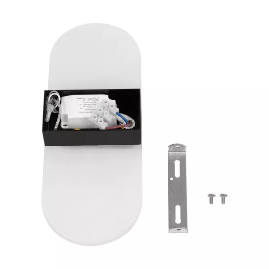 RARE 61337 Μοντέρνο Φωτιστικό Τοίχου - Απλίκα LED 5W 600lm 180° AC 220-240V IP20 Ρυθμιζόμενο Λευκό CCT με On/Off 2700K/4500K/6000K - Lumileds SMD Chip - Μαύρο Ματ - Μ10 x Π4 x Υ27cm - 3 Χρόνια Εγγύηση