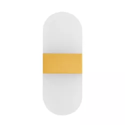 RARE 61338 Μοντέρνο Φωτιστικό Τοίχου - Απλίκα LED 5W 600lm 180° AC 220-240V IP20 Ρυθμιζόμενο Λευκό CCT με On/Off 2700K/4500K/6000K - Lumileds SMD Chip - Χρυσό Βούρτσας - Μ10 x Π4 x Υ27cm - 3 Χρόνια Εγγύηση