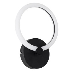 MATILDA 61339 Μοντέρνο Φωτιστικό Τοίχου - Απλίκα LED 8W 960lm 360° AC 220-240V IP20 Ρυθμιζόμενο Λευκό CCT με On/Off 2700K/4500K/6000K - Lumileds SMD Chip - Μαύρο Ματ - Μ20 x Π5 x Υ25.5cm - 3 Χρόνια Εγγύηση