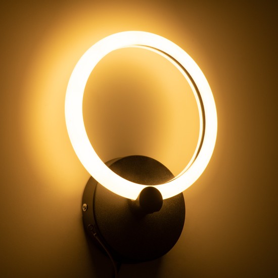 MATILDA 61339 Φωτιστικό Τοίχου - Απλίκα Design LED CCT 8W 960lm 360° AC 220-240V - Εναλλαγή Φωτισμού μέσω Διακόπτη On/Off All In One Ψυχρό 6000k+Φυσικό 4500k+Θερμό 2700k Μ20 x Π5 x Υ25.5cm - Μαύρο - 3 Years Warranty MATILDA 61339 Φωτιστικό Τοίχου - Απλίκα Design LED CCT 8W 960lm 360° AC 220-240V - Εναλλαγή Φωτισμού μέσω Διακόπτη On/Off All In One Ψυχρό 6000k+Φυσικό 4500k+Θερμό 2700k Μ20 x Π5 x Υ25.5cm - Μαύρο - 3 Years Warranty