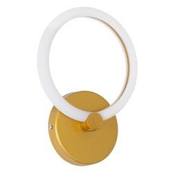 MATILDA 61340 Μοντέρνο Φωτιστικό Τοίχου - Απλίκα LED 8W 960lm 360° AC 220-240V IP20 Ρυθμιζόμενο Λευκό CCT με On/Off 2700K/4500K/6000K - Lumileds SMD Chip - Χρυσό - Μ20 x Π5 x Υ25.5cm - 3 Χρόνια Εγγύηση