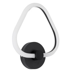 REGINA 61341 Μοντέρνο Φωτιστικό Τοίχου - Απλίκα LED 8W 960lm 360° AC 220-240V IP20 Ρυθμιζόμενο Λευκό CCT με On/Off 2700K/4500K/6000K - Lumileds SMD Chip - Μαύρο Ματ - Μ25 x Π7 x Υ28.5cm - 3 Χρόνια Εγγύηση