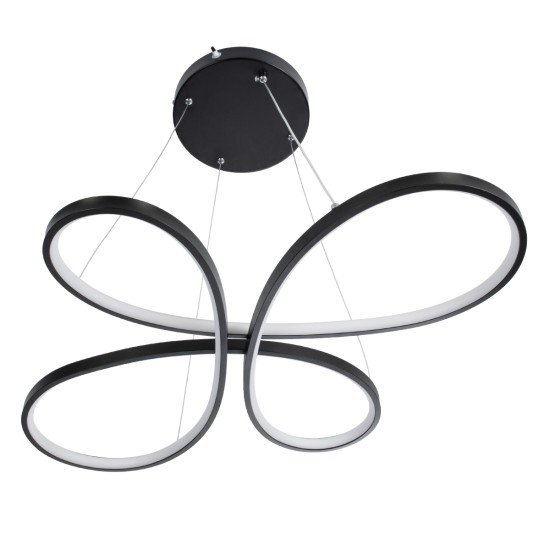 BUTTERFLY 61391 Κρεμαστό Φωτιστικό Οροφής Design LED CCT 75W 8400lm 300° AC 220-240V - Εναλλαγή Φωτισμού μέσω Τηλεχειριστηρίου All In One Ψυχρό 6000k+Φυσικό 4500k+Θερμό 2700k Dimmable Μ71 x Π52 x Υ4cm - Μαύρο - 3 Years Warranty BUTTERFLY 61391 Κρεμαστό Φωτιστικό Οροφής Design LED CCT 75W 8400lm 300° AC 220-240V - Εναλλαγή Φωτισμού μέσω Τηλεχειριστηρίου All In One Ψυχρό 6000k+Φυσικό 4500k+Θερμό 2700k Dimmable Μ71 x Π52 x Υ4cm - Μαύρο - 3 Years Warranty