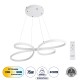 BUTTERFLY 61392 Κρεμαστό Φωτιστικό Οροφής Design LED CCT 75W 8400lm 300° AC 220-240V - Εναλλαγή Φωτισμού μέσω Τηλεχειριστηρίου All In One Ψυχρό 6000k+Φυσικό 4500k+Θερμό 2700k Dimmable Μ71 x Π52 x Υ4cm - Λευκό - 3 Years Warranty