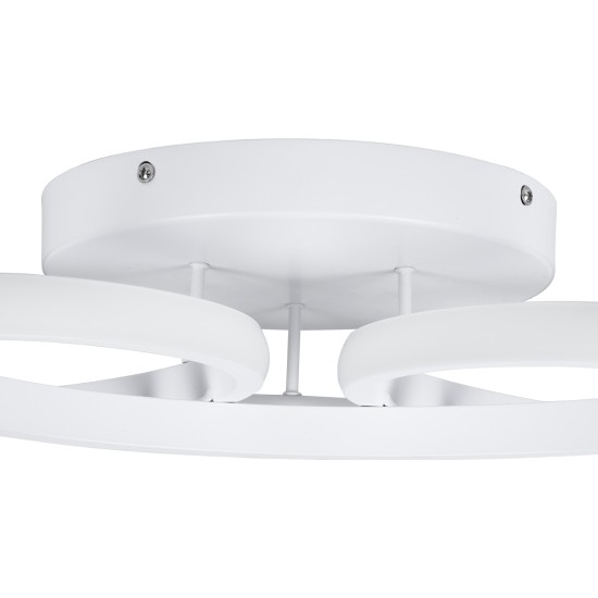 MARGARET 61401 Μοντέρνο Φωτιστικό Οροφής LED 54W 6210lm 360° AC 220-240V IP20 Ρυθμιζόμενο Λευκό CCT με Χειριστήριο από 2700K έως 6000K Dimmable - Lumileds SMD Chip - Λευκό Ματ - Μ57 x Π57 x Υ12cm - 3 Χρόνια Εγγύηση