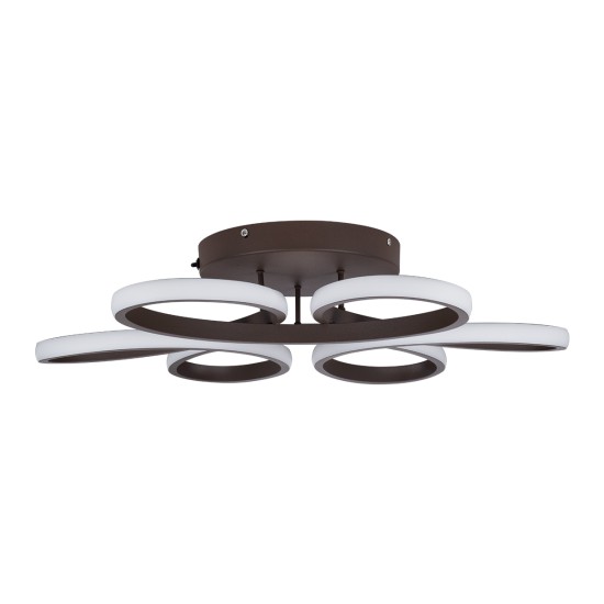 MARGARET 61402 Μοντέρνο Κρεμαστό Φωτιστικό Οροφής LED 54W 6210lm 360° AC 220-240V IP20 Ρυθμιζόμενο Λευκό CCT με Χειριστήριο από 2700K έως 6000K Dimmable - Lumileds SMD Chip - Καφέ Ματ - Μ57 x Π57 x Υ12cm - 3 Χρόνια Εγγύηση MARGARET 61402 Μοντέρνο Κρεμαστό Φωτιστικό Οροφής LED 54W 6210lm 360° AC 220-240V IP20 Ρυθμιζόμενο Λευκό CCT με Χειριστήριο από 2700K έως 6000K Dimmable - Lumileds SMD Chip - Καφέ Ματ - Μ57 x Π57 x Υ12cm - 3 Χρόνια Εγγύηση