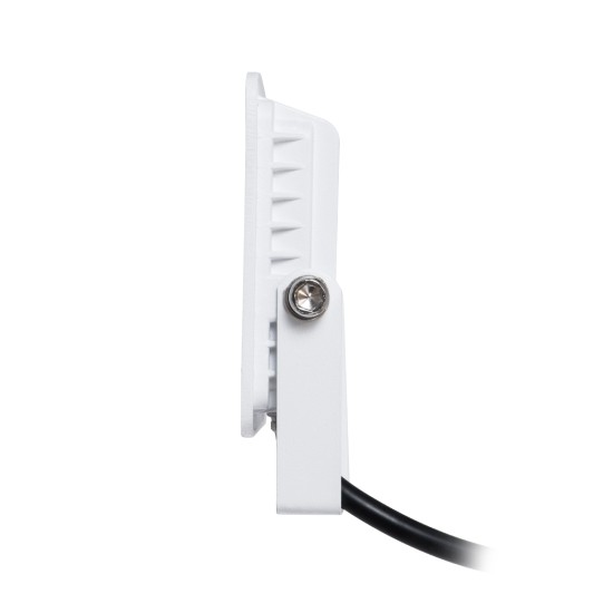 ATLAS 61406 Προβολέας LED 10W 1150lm 120° AC 220-240V Αδιάβροχο IP67 Θερμό Λευκό 2700K - Lumileds SMD Chip - TÜV Rheinland Certified - Λευκό Ματ - Μ10 x Π2 x Υ8cm - 5 Χρόνια Εγγύηση