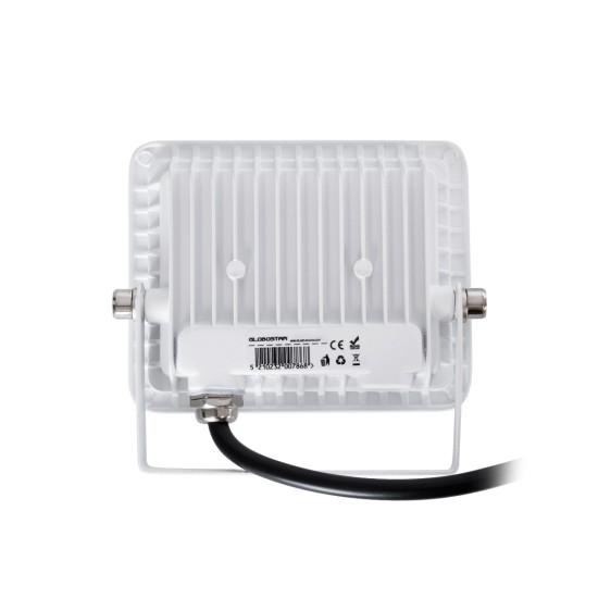 ATLAS 61406 Προβολέας LED 10W 1150lm 120° AC 220-240V Αδιάβροχο IP67 Θερμό Λευκό 2700K - Lumileds SMD Chip - TÜV Rheinland Certified - Λευκό Ματ - Μ10 x Π2 x Υ8cm - 5 Χρόνια Εγγύηση
