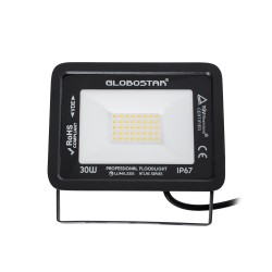 ATLAS 61418 Προβολέας LED 30W 3450lm 120° AC 220-240V Αδιάβροχο IP67 Θερμό Λευκό 2700K - Lumileds SMD Chip - TÜV Rheinland Certified - Μαύρο Ματ - Μ16 x Π2.5 x Υ12.5cm - 5 Χρόνια Εγγύηση