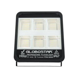 TITAN 61435 Προβολέας για Γήπεδα Tennis & Ποδοσφαίρου 5x5 LED 390W 48750lm 60°x90° AC 220-240V Αδιάβροχο IP67 Φυσικό Λευκό 5000K - Lumileds SMD Chip - TÜV Rheinland Certified - Μαύρο Ματ - Μ32 x Π8 x Υ35cm - 5 Χρόνια Εγγύηση