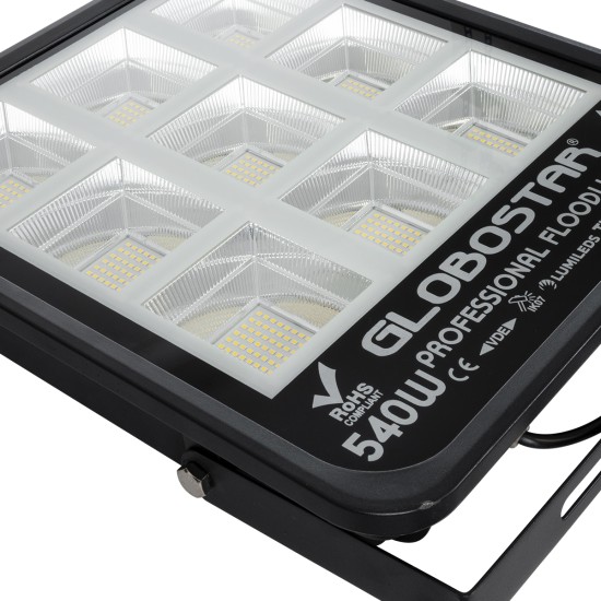 TITAN 61436 Προβολέας για Γήπεδα Tennis & Ποδοσφαίρου 5x5 LED 540W 67500lm 60°x90° AC 220-240V Αδιάβροχο IP67 Φυσικό Λευκό 5000K - Lumileds SMD Chip - TÜV Rheinland Certified - Μαύρο Ματ - Μ38 x Π8 x Υ42cm - 5 Χρόνια Εγγύηση