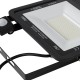 AURORA 61443 Προβολέας με Ανιχνευτή PIR / Αισθητήρα Κίνησης LED 100W 12500lm 120° AC 220-240V Αδιάβροχο IP67 Ψυχρό Λευκό 6000K - Lumileds SMD Chip - TÜV Rheinland Certified - Μαύρο Ματ - Μ25 x Π6.5 x Υ27.5cm - 3 Χρόνια Εγγύηση