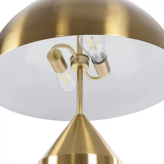 URANUS-L 61459 Μοντέρνο Επιτραπέζιο Φωτιστικό Πορτατίφ με Ντουί 2 x E27 AC 220-240V IP20 - Χρυσό - Μ50 x Π50 x Υ77cm