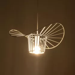 LUMINOVA 61463 Μοντέρνο Κρεμαστό Φωτιστικό Οροφής με Ντουί 1 x E27 AC 220-240V IP20 - Λευκό - Μ40 x Π40 x Υ20cm