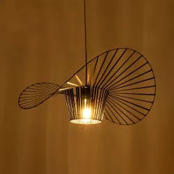 LUMINOVA 61464 Μοντέρνο Κρεμαστό Φωτιστικό Οροφής με Ντουί 1 x E27 AC 220-240V IP20 - Μαύρο - Μ60 x Π60 x Υ25cm