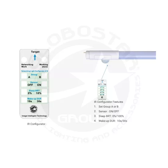 PARKING 61499 120cm Λάμπα T8 G13 Τύπου Φθορίου Τεχνολογίας Smart Group Linkable Control System 2.4Ghz με Αισθητήρα Κίνησης Microwave LED 16W 2000lm 220° AC 220-240V IP20 Λευκό Γαλακτερό Γυαλί - Ψυχρό Λευκό 6000K - LUMILEDs SMD Chip - Μ120 x Π3 x Υ4.7cm - 