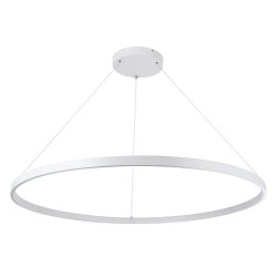 DIAMOND 61518 Μοντέρνο Κρεμαστό Φωτιστικό Οροφής LED 75W 8400lm 360° AC 220-240V IP20 Ρυθμιζόμενο Λευκό CCT με Χειριστήριο από 2700K έως 6000K Dimmable - Lumileds SMD Chip - Λευκό Ματ - Μ100 x Π100 x Υ90cm - 3 Χρόνια Εγγύηση