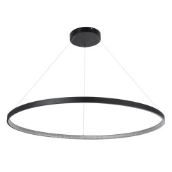 DIAMOND 61519 Μοντέρνο Κρεμαστό Φωτιστικό Οροφής LED 75W 8400lm 360° AC 220-240V IP20 Ρυθμιζόμενο Λευκό CCT με Χειριστήριο από 2700K έως 6000K Dimmable - Lumileds SMD Chip - Μαύρο Ματ - Μ100 x Π100 x Υ90cm - 3 Χρόνια Εγγύηση