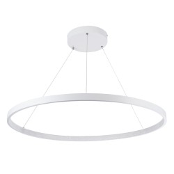 DIAMOND 61521 Μοντέρνο Κρεμαστό Φωτιστικό Οροφής LED 67W 7504lm 360° AC 220-240V IP20 Ρυθμιζόμενο Λευκό CCT με Χειριστήριο από 2700K έως 6000K Dimmable - Lumileds SMD Chip - Λευκό Ματ - Μ80 x Π80 x Υ110cm - 3 Χρόνια Εγγύηση